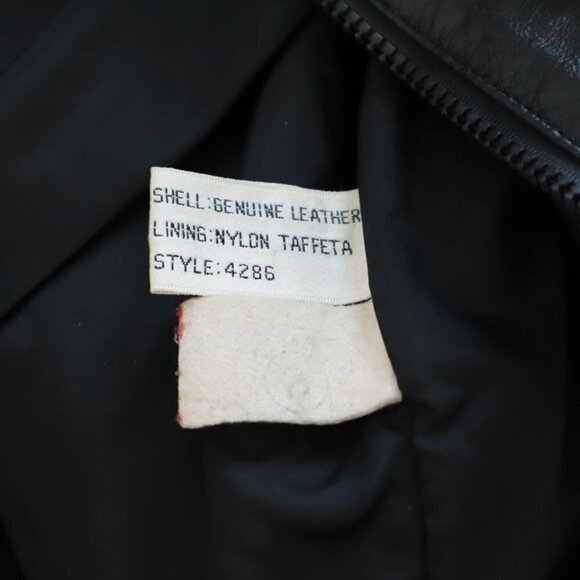 Wilson's Suede & Leather Black Adjustable Buckle Waist Moto Jacket Vintage 12 - Picture 4 of 5